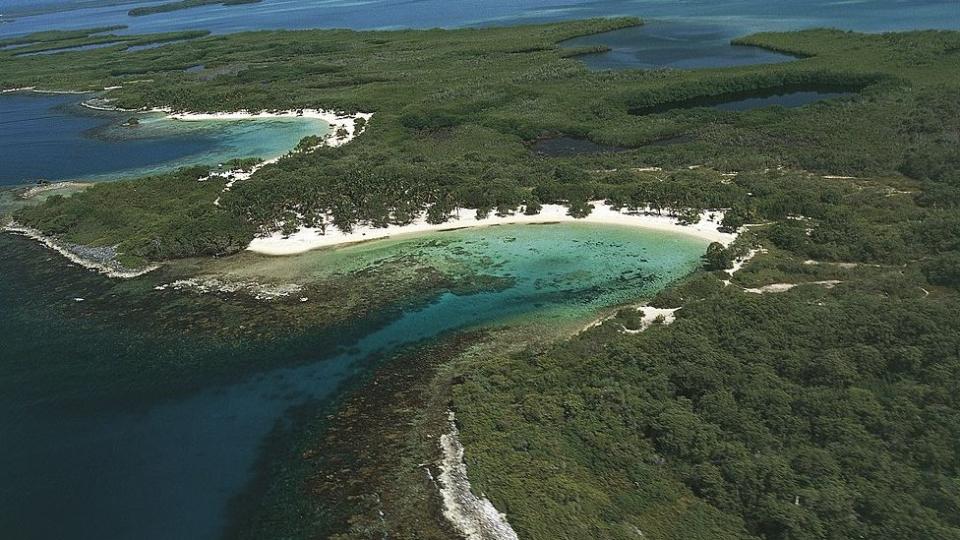 Vista aérea del Parque Nacional de Morrocoy, en Venezuela.