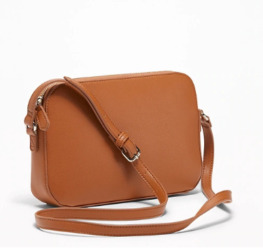 Faux-Leather Cross-Body Bag for Women