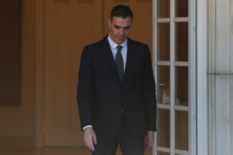Spanish Prime Minister Pedro Sanchez is 'overwhelmed by the news of the murder of Spanish tourists in Afghanistan' (Pierre-Philippe MARCOU)