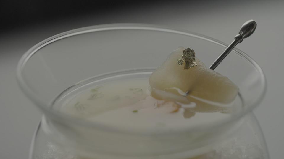 Cell-grown fish maw, served in soup. (Photo: Bloomberg)