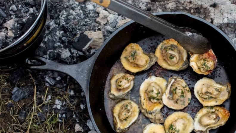 Cast iron skillets are kitchen staples.