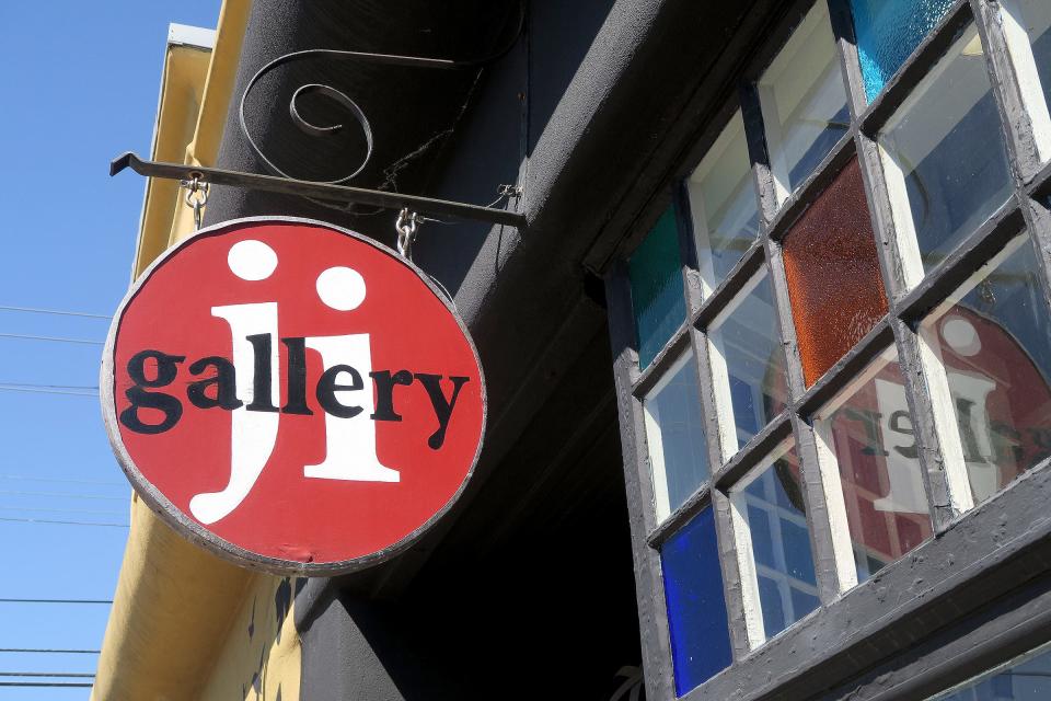 The sign outside Jim Inzero's Contemporary Encaustic Painting art gallery on Bay Avenue in Point Pleasant Beach Friday, September 1, 2023. The gallery opened in 2018 by Inzero, an impressionist painter whose medium is beeswax.