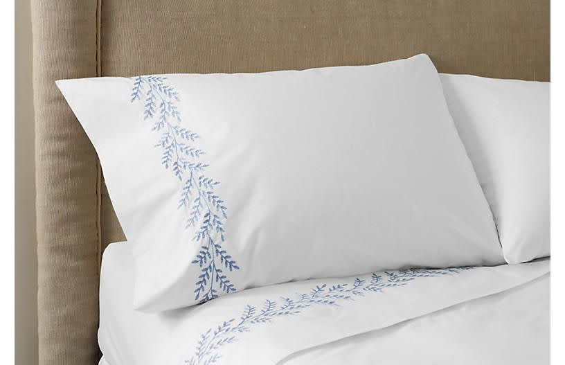 6) Willow Coverlet, Blue