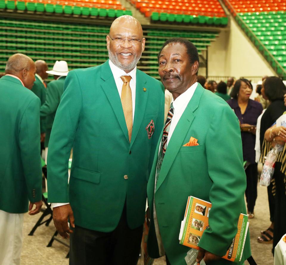 FAMU legends Dr. John Eason (athletics director) and Ken Riley. In addition to being a member of the FAMU Sports Hall of Fame, Riley is enshrined in the Black College Football Hall of Fame.