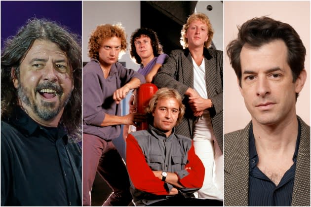 Dave Grohl, Foreigner, and Mark Ronson - Credit: MIGUEL SCHINCARIOL/AFP via Getty Image; Ebet Roberts/Redferns; JC Olivera/Getty Images