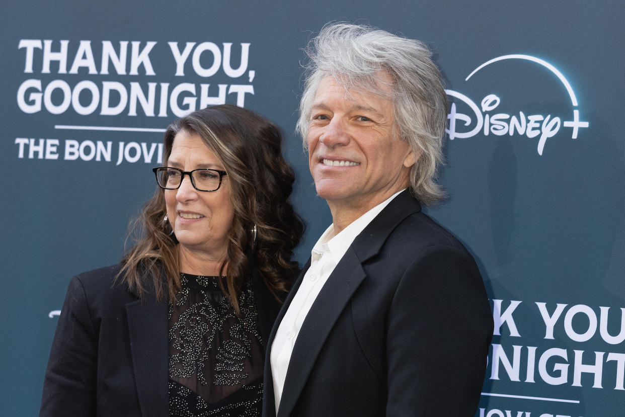 LONDON, ENGLAND - APRIL 17: Dorothea Bongiovi and Jon Bon Jovi attend the 