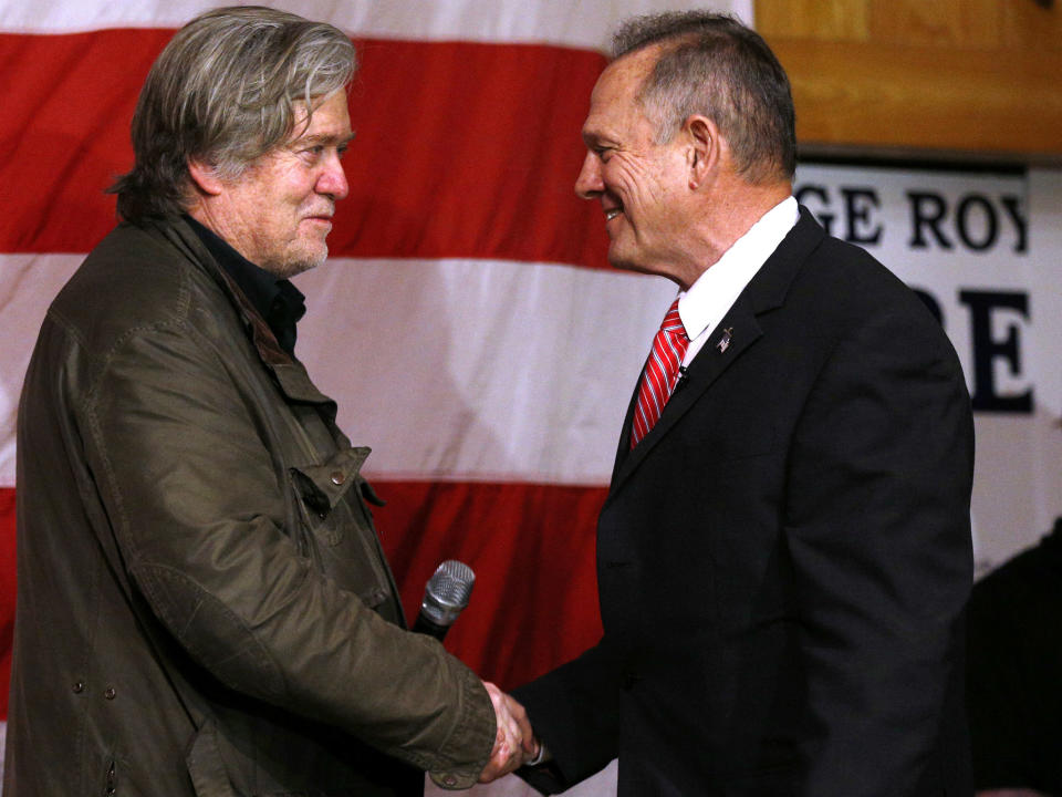 Republicans turn on Steve Bannon after Roy Moore loses Alabama election