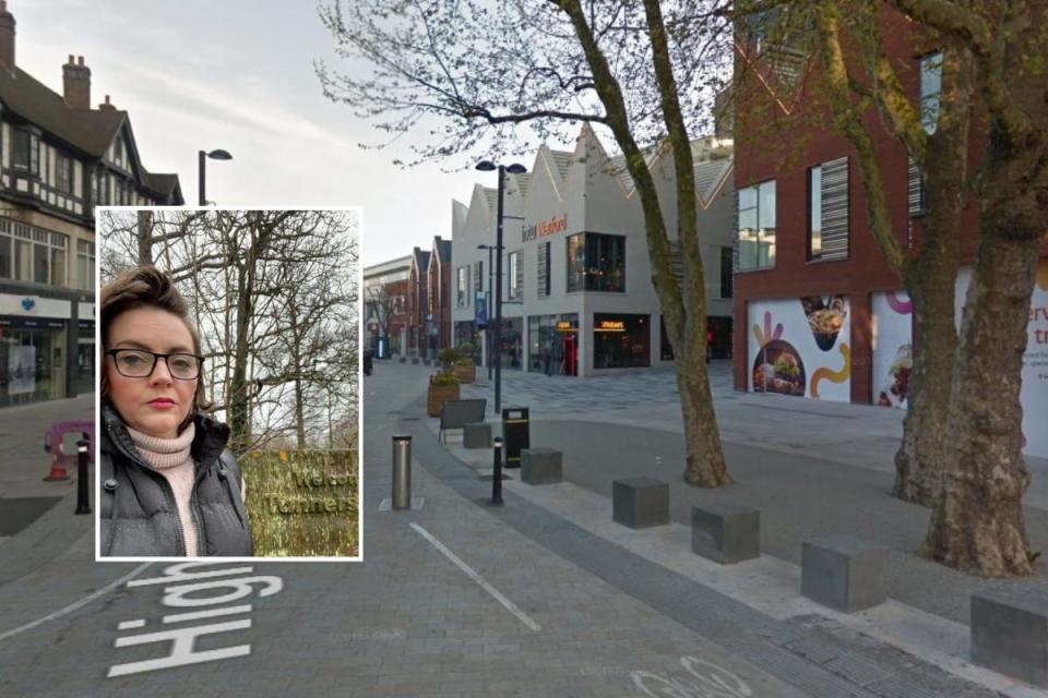 Bethany (inset) thinks the nightlife in Watford is part of the reason people are not always safe in the area. <i>(Image: Google Street View/Bethany Moxon)</i>