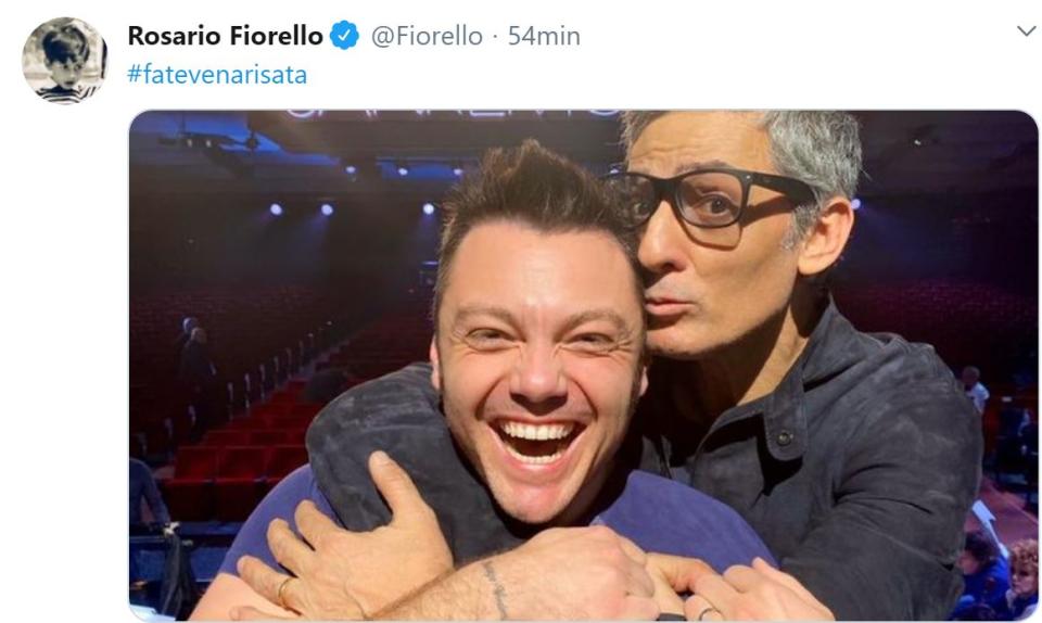 Ferro e Fiorello (Twitter)