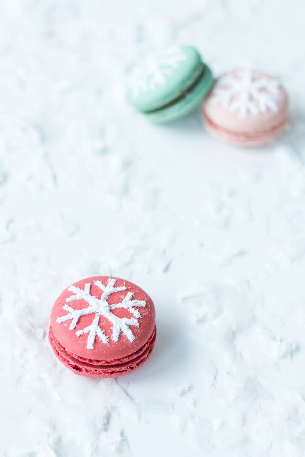 Stencilled Macaroons