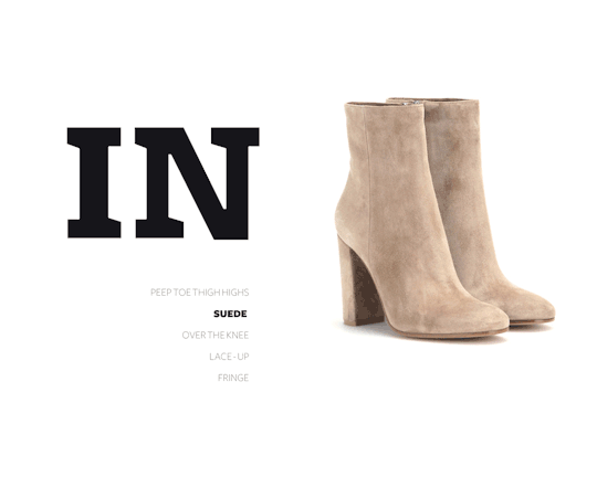 In: Suede boots.