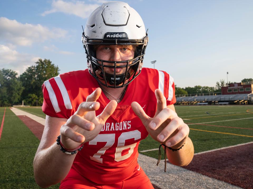 New Palestine Luke Burgess photographed on Tuesday, July 19, 2022 at Brebeuf Jesuit Preparatory School in Indianapolis. 