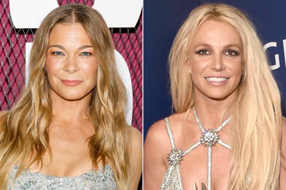 <p>Jason Kempin/Getty, J. Merritt/Getty </p> LeAnn Rimes and Britney Spears