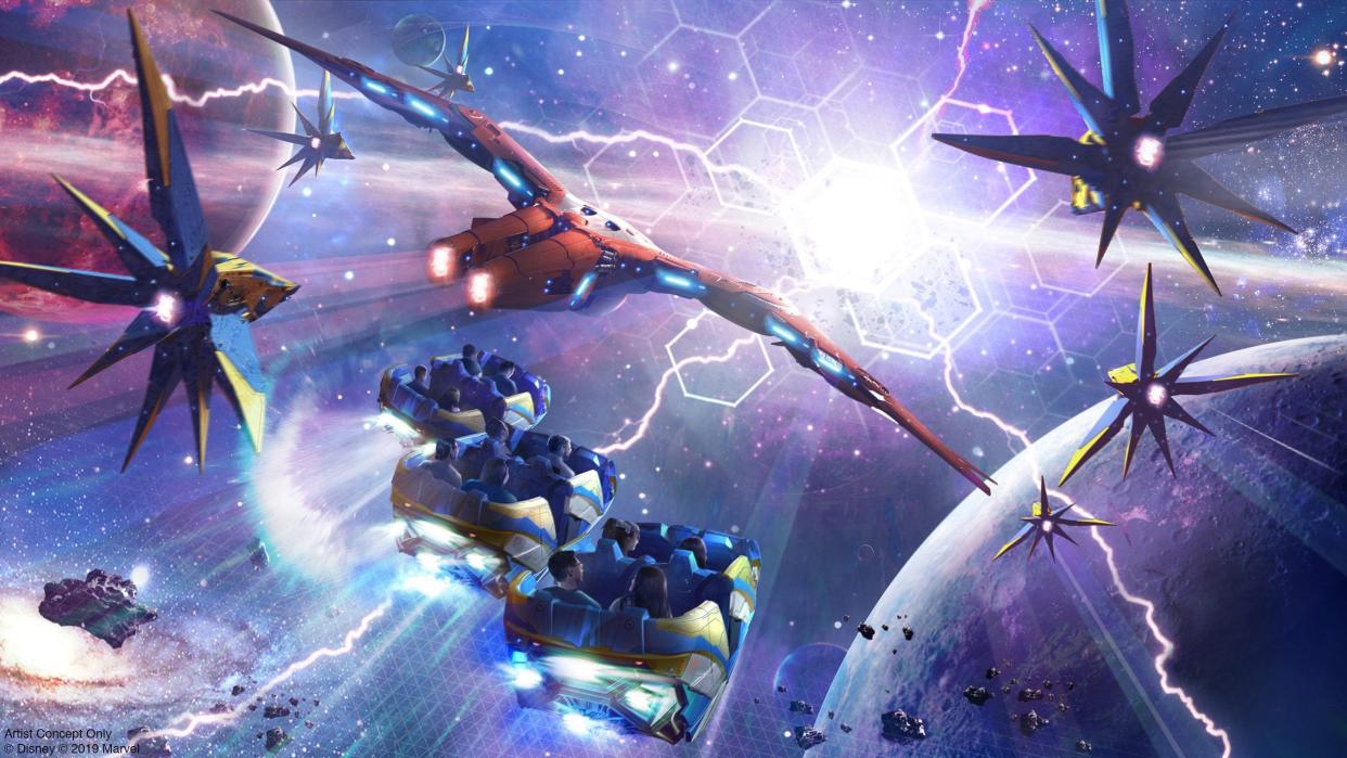 Epcot's Guardians of the Galaxy: Cosmic Rewind, will incorporate seats designed to pivot and direct passengers to the scenes unfolding around them.