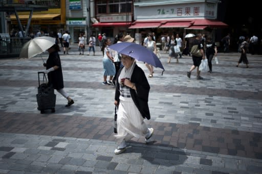 Temperatures hit 40.3 degrees Celsius in Ome, the first time temperatures over 40 have been recorded in Tokyo's metro area