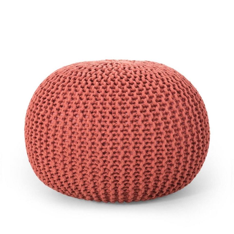 <p><a href="https://go.redirectingat.com?id=74968X1596630&url=https%3A%2F%2Fwww.target.com%2Fp%2Fnahunta-modern-knitted-cotton-round-pouf-coral-christopher-knight-home%2F-%2FA-82270832&sref=https%3A%2F%2Fwww.housebeautiful.com%2Fshopping%2Fbest-stores%2Fa44689007%2F18-things-designers-always-buy-at-target%2F" rel="nofollow noopener" target="_blank" data-ylk="slk:Shop Now;elm:context_link;itc:0;sec:content-canvas" class="link ">Shop Now</a></p><p>Nahunta Modern Knitted Cotton Round Pouf Coral - Christopher Knight Home</p><p>target.com</p><p>$57.79</p>