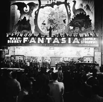 <b>View of the crowd assembled to attend a screening of the Disney animated feature "Fantasia" in Rio de Janeiro, Brazil, 1941.</b> Time & Life Pictures/<a class="link " href="http://www.gettyimages.com" rel="nofollow noopener" target="_blank" data-ylk="slk:Getty Images;elm:context_link;itc:0;sec:content-canvas">Getty Images</a>