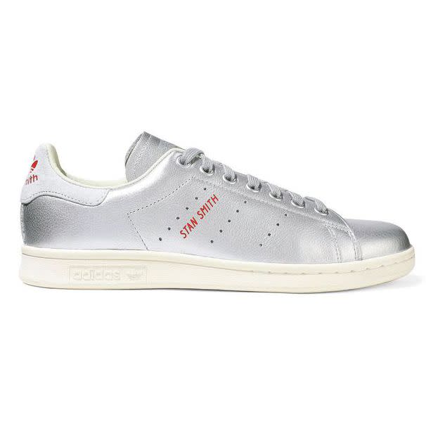 4) Adidas Stan Smith Metallic Leather Sneakers