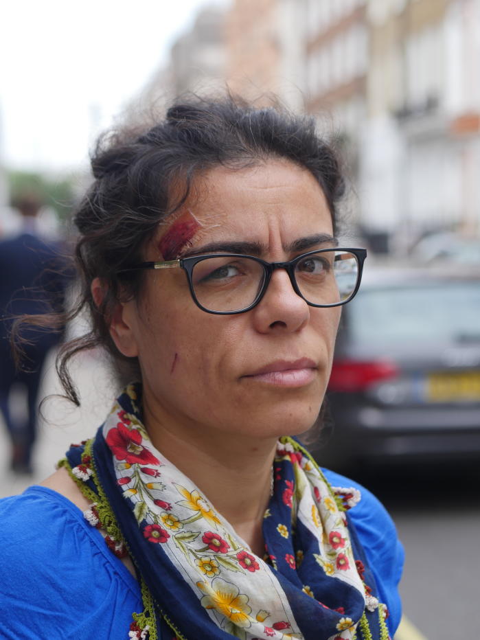 Hatun Tash, 39, an ex-Muslim who has converted to Christianity, was wearing a t-shirt of French satirical magazine Charlie Hebdo at the time of the attack. (Christian Concern)