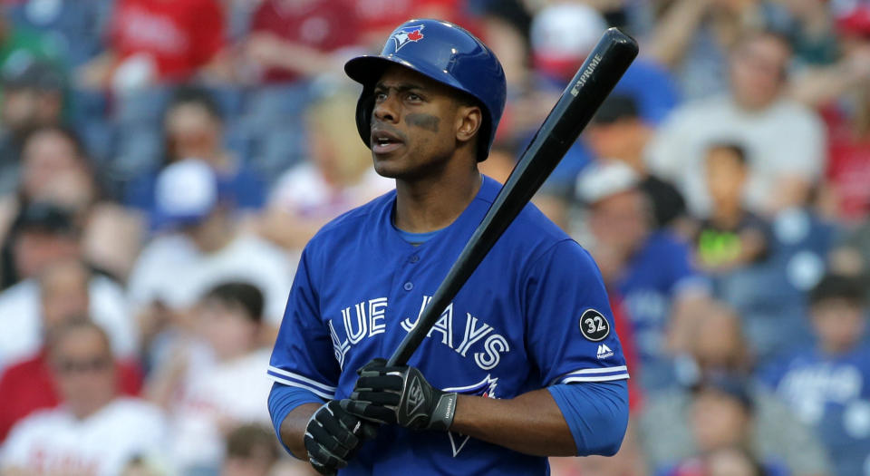 The ‘GRANDYMAN’ is a solid ring name for wrestling fan Curtis Granderson. (Photo by Hunter Martin/Getty Images)