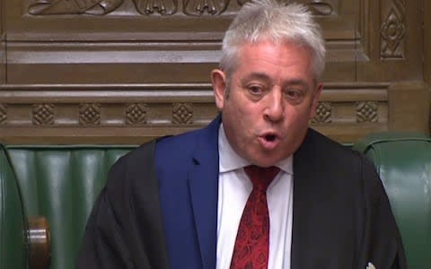 Speaker of the House of Commons John Bercow - Credit: HO/AFP