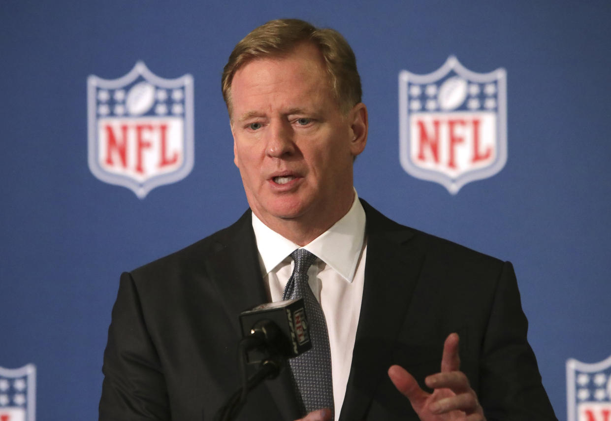 Roger Goodell says the NFL shouldn’t pay for things like the Kareem Hunt video. (AP)