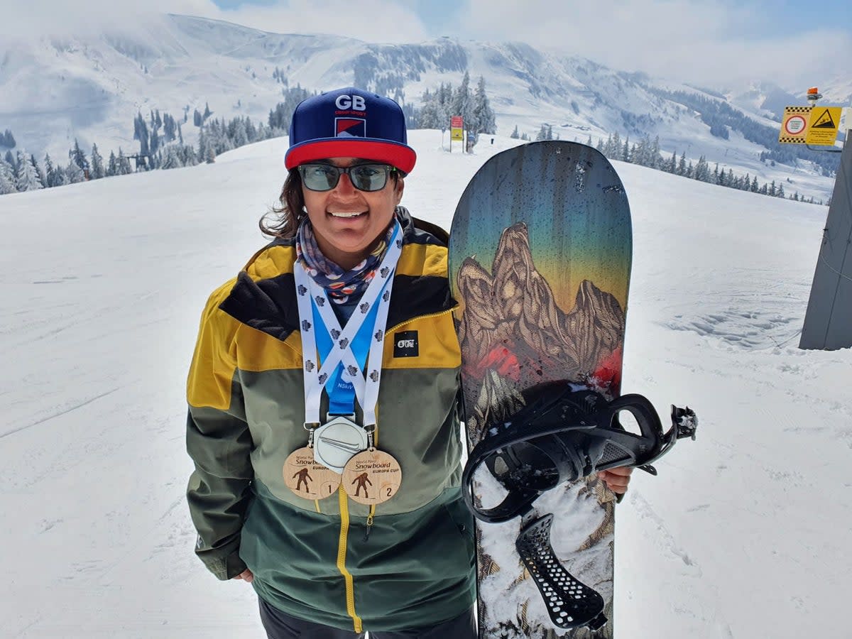 Nina Sparks, 31, at the top of a mountain in Kitzbuhel, Austria (Collect/PA Real Life)