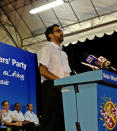 Aljunied MP Pritam Singh speaks at the rally. (Yahoo! photo)