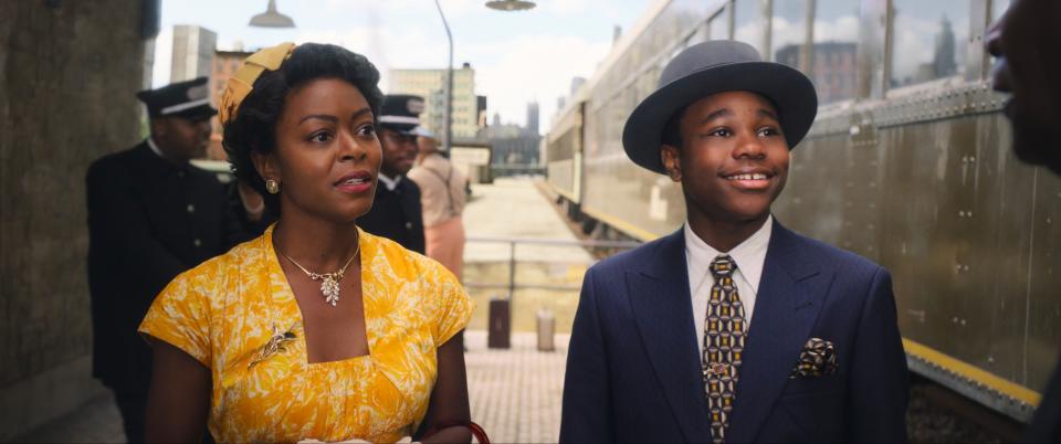 Danielle Deadwyler as Mamie Till-Mobley and Jalyn Hall as Emmett Till in Till. (Photo: Lynsey Weatherspoon /©United Artists Releasing / Courtesy Everett Collection)