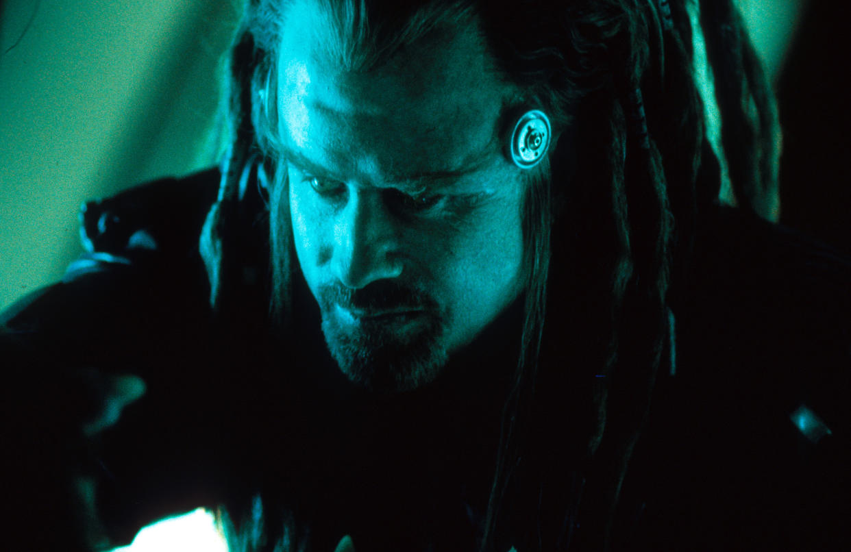 John Travolta in scene from the film 'Battlefield Earth', 2000. (Photo by Warner Brothers/Getty Images)