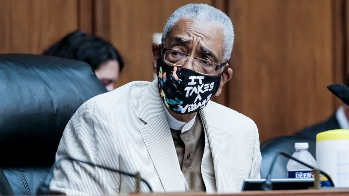 Illinois Rep. Bobby Rush listens during July testimony at a House Energy and Commerce Committee and Subcommittee on Energy hearing in the Rayburn Building titled “Oversight of DOE During the COVID-19 Pandemic.” (Photo: Michael A. McCoy/Getty Images)