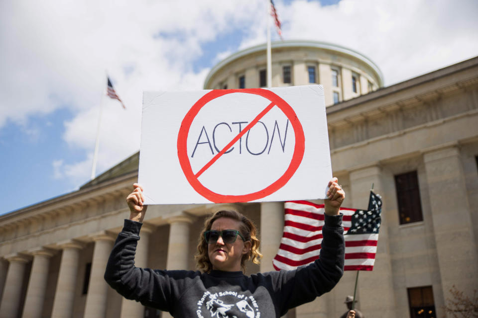 Image: US-economy-health-virus-demonstration (Megan Jelinger / AFP - Getty Images)