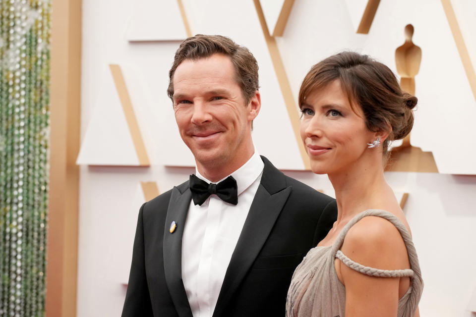 Benedict Cumberbatch and Sophie Hunter attend the 94th Annual Academy Awards at Hollywood and Highland on March 27, 2022 in Hollywood, California. (Photo by Jeff Kravitz/FilmMagic)