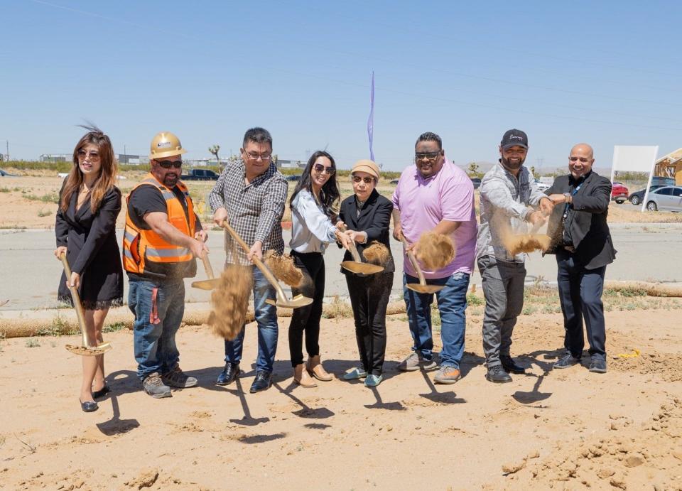 City officials took part in a groundbreaking for the "Oasis 22" housing tract in Adelanto on Tuesday, April 30, 2024.
