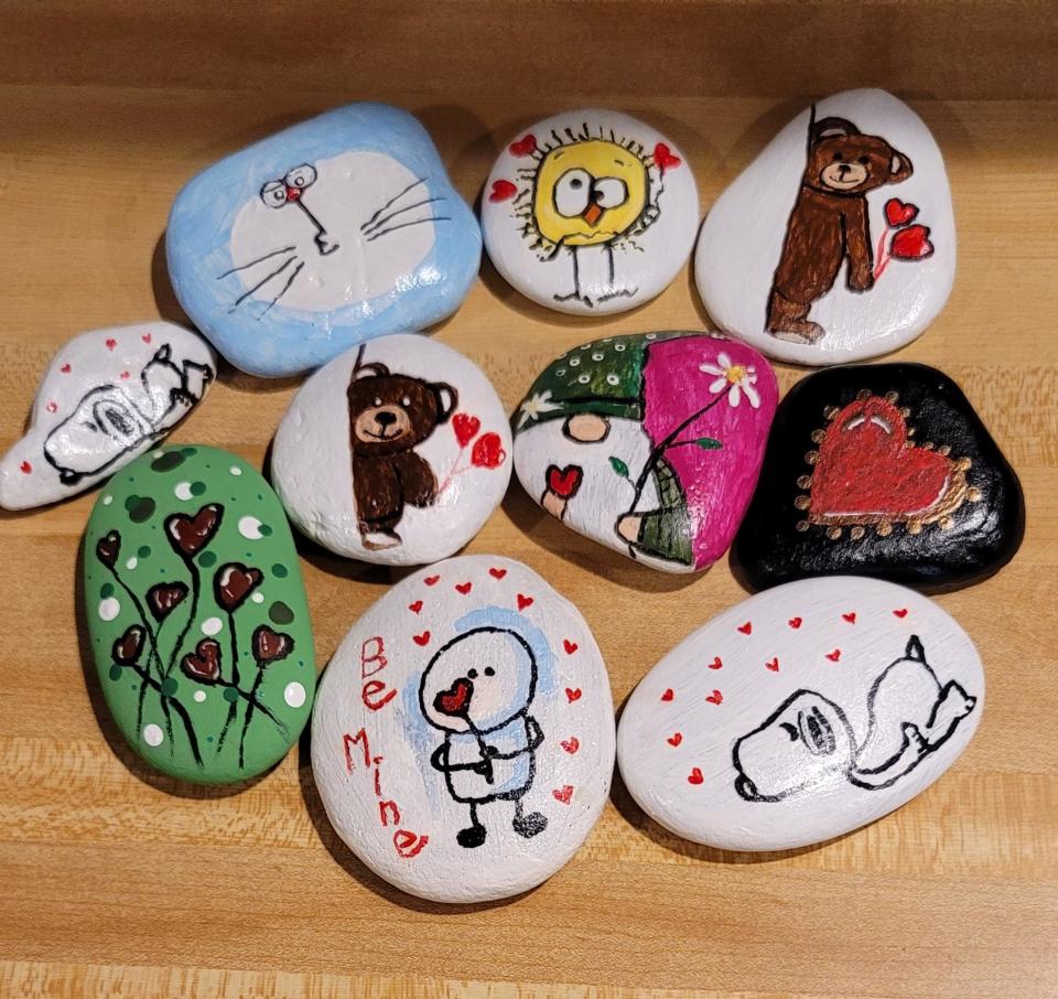 Diane Ford has painted more than 130 rocks since the summer.