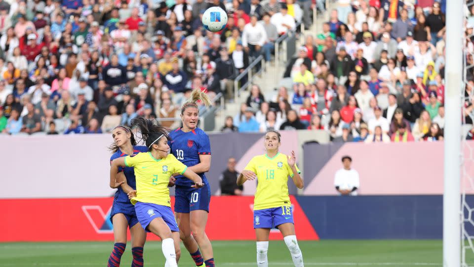 Lindsey Horan scored the only goal of the game with a brilliant header. - Sean M. Haffey/Getty Images