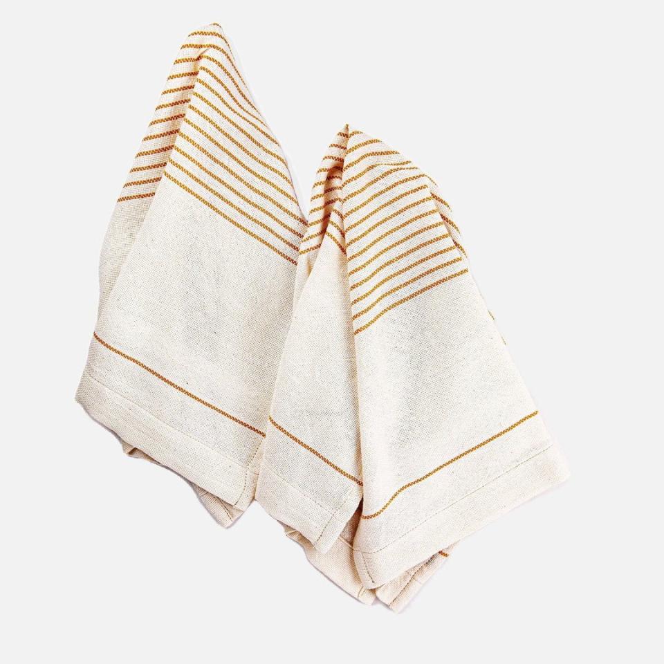 1) Yellow Tea Towels