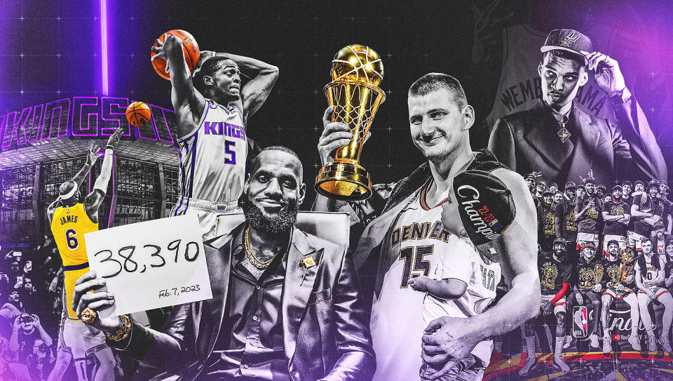 The top NBA moments of 2023 that fueled our fandom included LeBron James setting the all-time scoring record, Nikola Jokić and the Denver Nuggets' championship, the arrival of Victor Wembanyama and the 