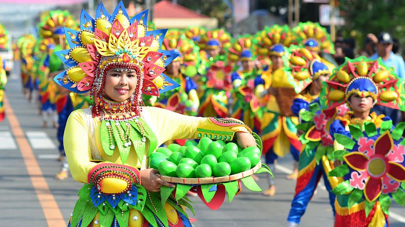 The local tribes in Davao, in the south of the Philippines, showcase their unique cultural during the festival's competitions and parades.