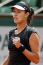 Ana Ivanovic of Serbia reacts during her women's quarter-final match against Elina Svitolina of Ukraine during the French Open tennis tournament at the Roland Garros stadium in Paris, France, June 2, 2015. REUTERS/Jean-Paul Pelissier