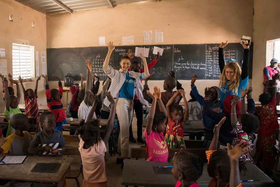 <h1 class="title">Gigi Hadid visits Senegal with Unicef</h1><cite class="credit">Photo: Vincent Tremeau, Courtesy of UNICEF</cite>