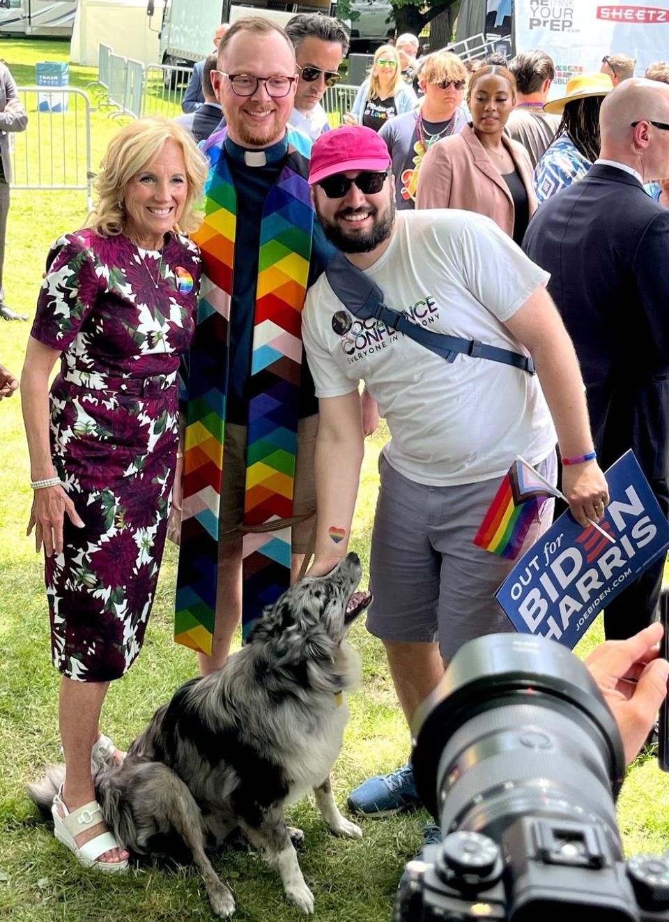 Pittsburgh LGBTQ Pride festival surprise FLOTUS visit press pool writer Christopher Wiggins