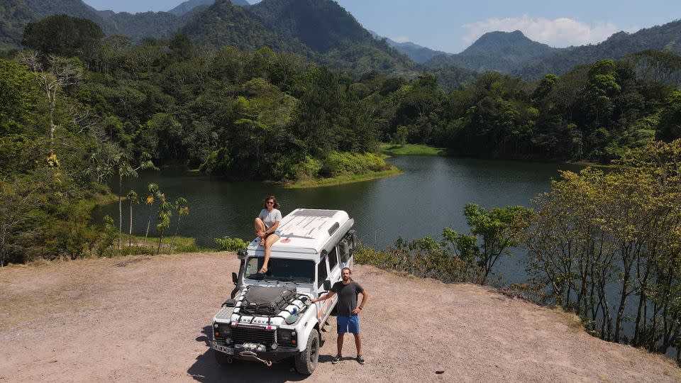 Vougny and Chazee, seen in Honduras, have extended their trip by up to a year, and say they're having the time of their lives. - Next Meridian Expedition