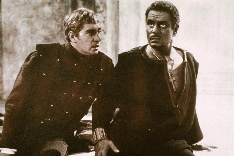 Frank Finlay and Laurence Olivier in 1965’s “Othello.” LMPC via Getty Images