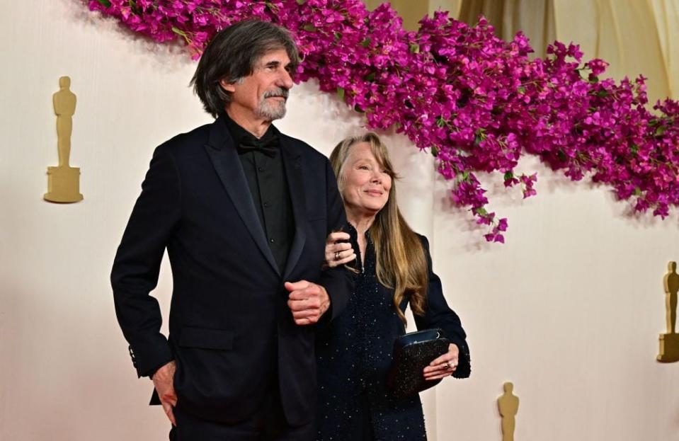 Actress Sissy Spacek and husband Jack Fisk arrive for the 96th Academy Awards.