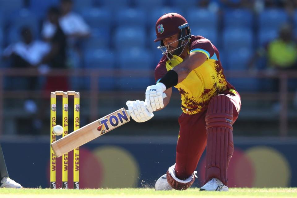 Power play: Brandon King hit an unbeaten 82 for West Indies against England (Getty Images)