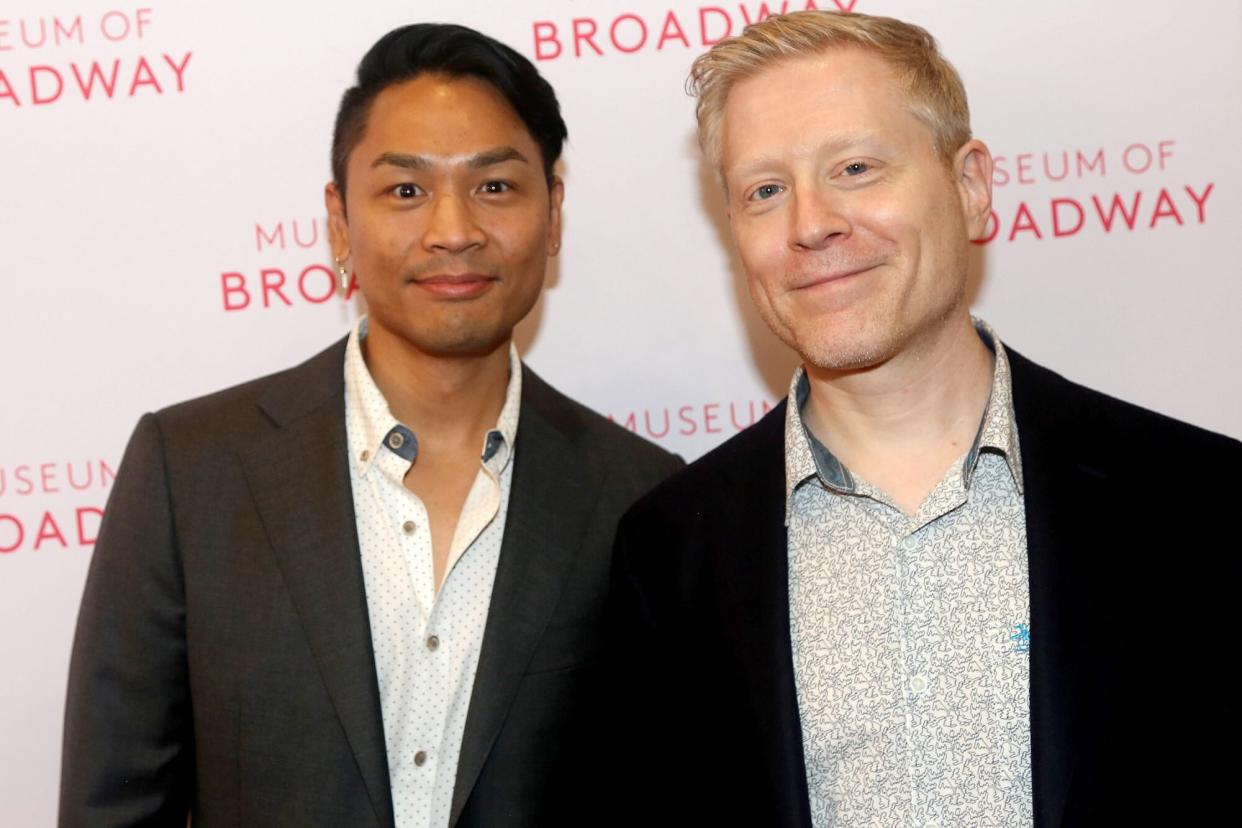 NEW YORK, NEW YORK - NOVEMBER 12: Ken Ithiphol and Anthony Rapp pose at The Museum of Broadway Opening Night at The Museum of Broadway on November 12, 2022 in New York City. (Photo by Bruce Glikas/Getty Images)