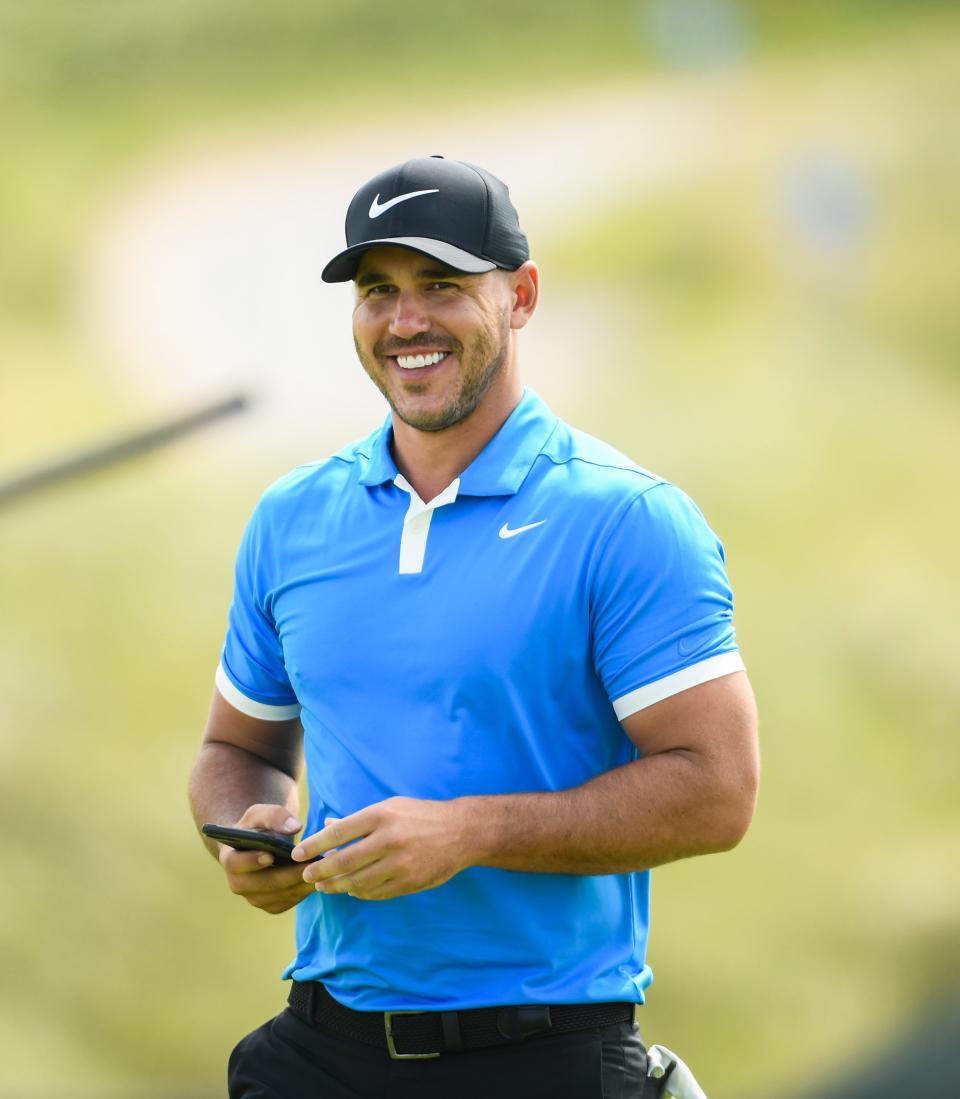 Antrim , Ireland - 16 July 2019; Brooks Koepka on the 5th green during a practice round ahead of the 148th Open Championship at Royal Portrush in Portrush, Co. Antrim. (Photo By Ramsey Cardy/Sportsfile via Getty Images)