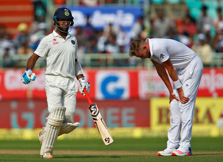 India v England - Second Test cricket match - Dr. Y.S. Rajasekhara Reddy ACA-VDCA Cricket Stadium, Visakhapatnam, India - 17/11/16 - India's Cheteshwar Pujara runs between wickets. REUTERS/Danish Siddiqui