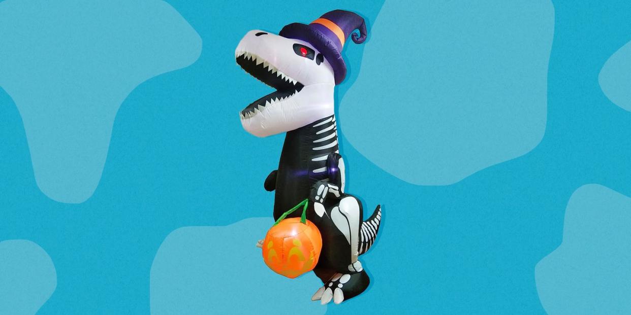 joiedomi 8 foot inflatable skeleton dinosaur